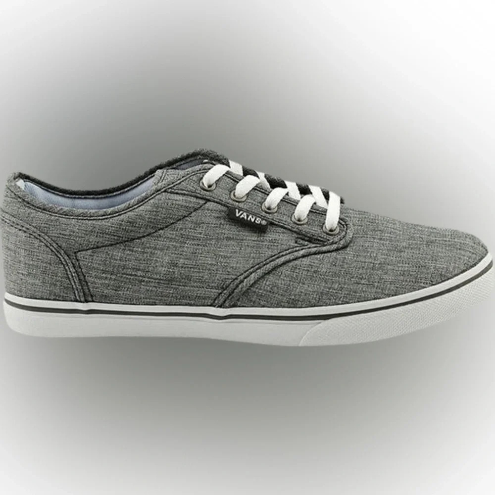 Vans Women's Atwood Low Rock Textile Grey‎ Lace-Up Skate Shoes Women's Size 7.5